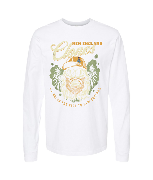 New England Clones - WE BRING THE FIRE - White Long Sleeve T