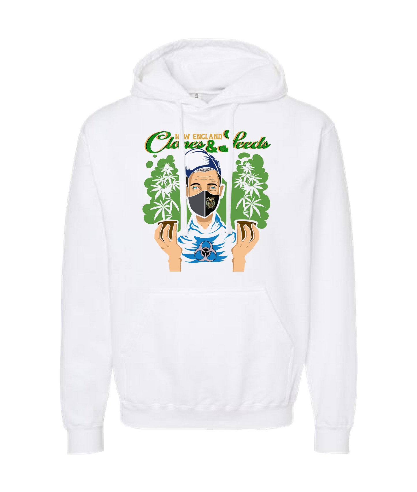 New England Clones - NEC TREES - White Hoodie