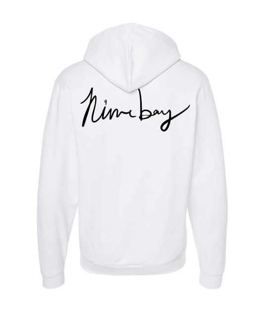 Ninebay Jakub - Logo - White Zip Up Hoodie