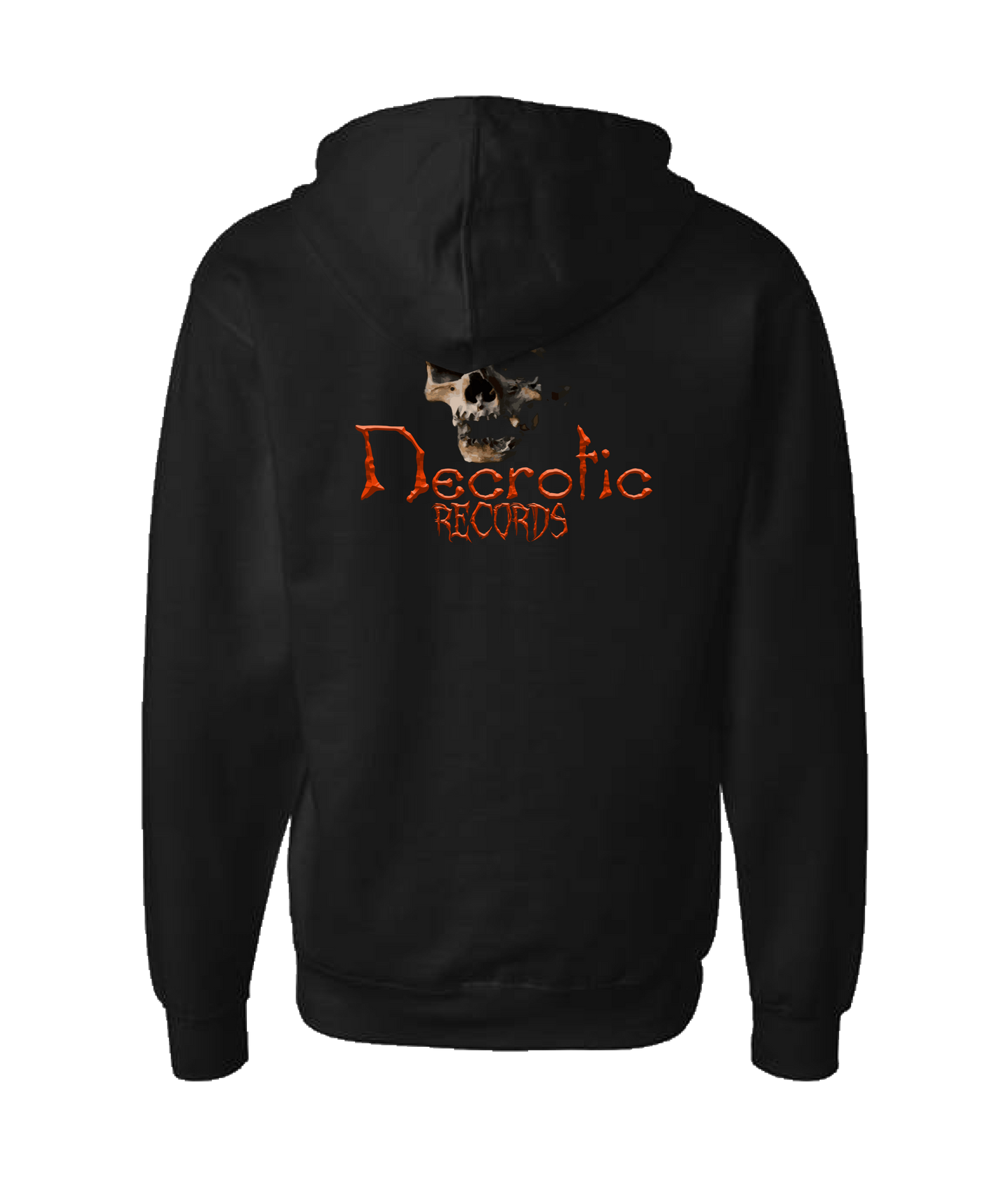 Necrotic Records - Skull - Black Zip Up Hoodie
