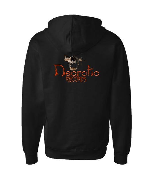 Necrotic Records - Skull - Black Zip Up Hoodie