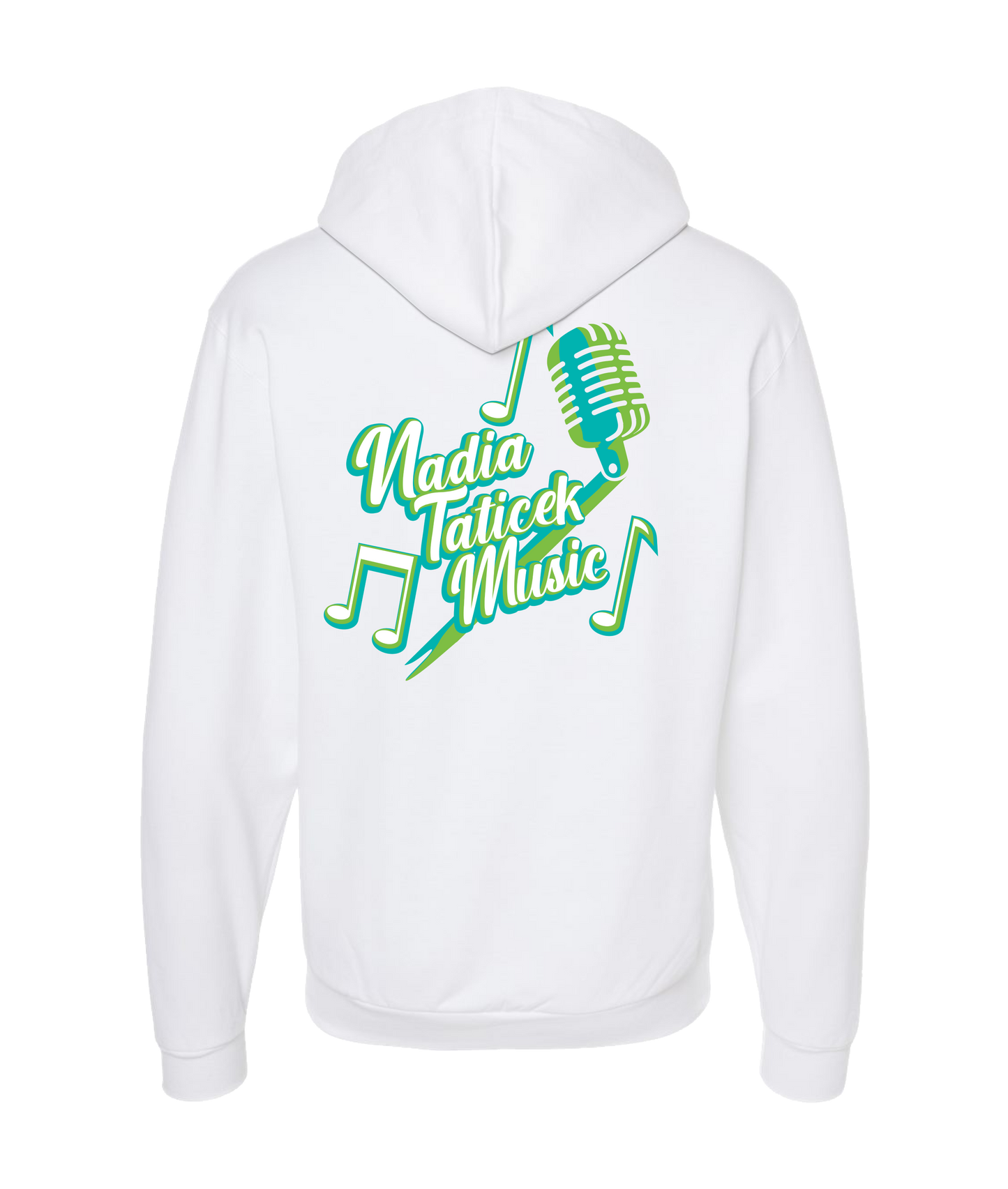 Nadia Taticek - Logo - White Zip Up Hoodie