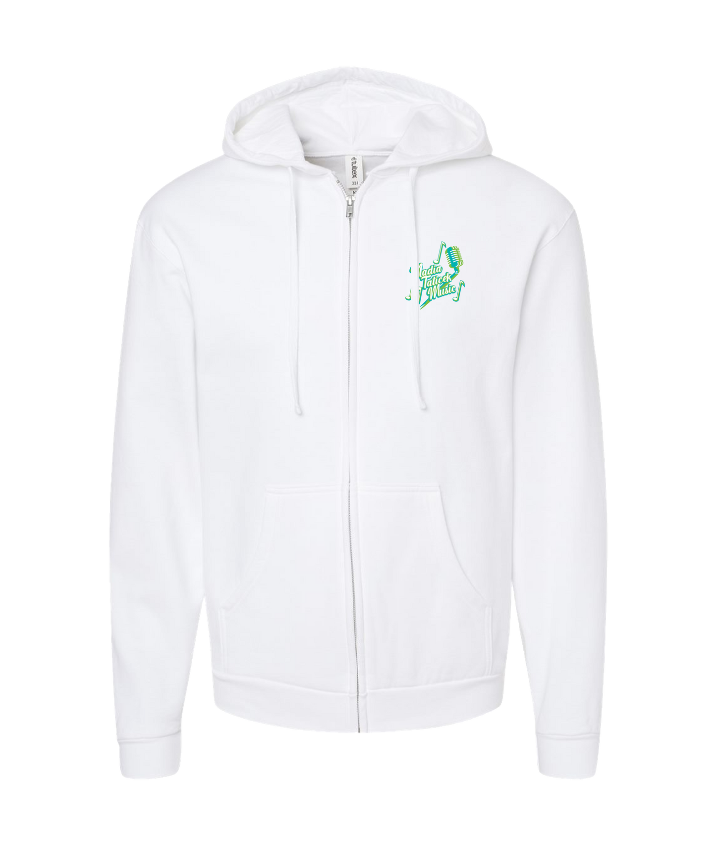 Nadia Taticek - Logo - White Zip Up Hoodie