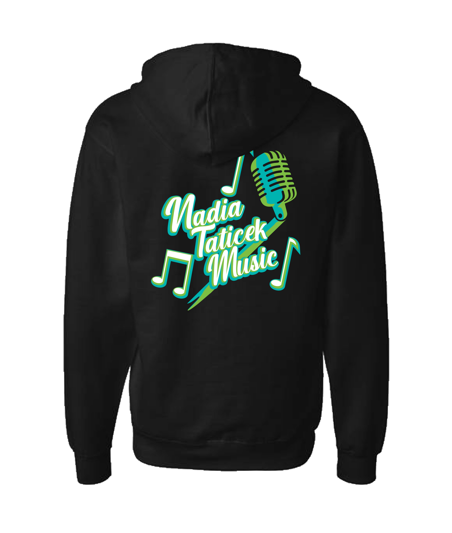 Nadia Taticek - Logo - Black Zip Up Hoodie