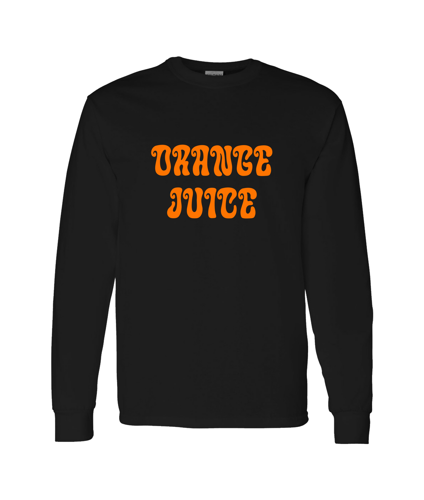 Orange Juice - OJ - Black Long Sleeve T