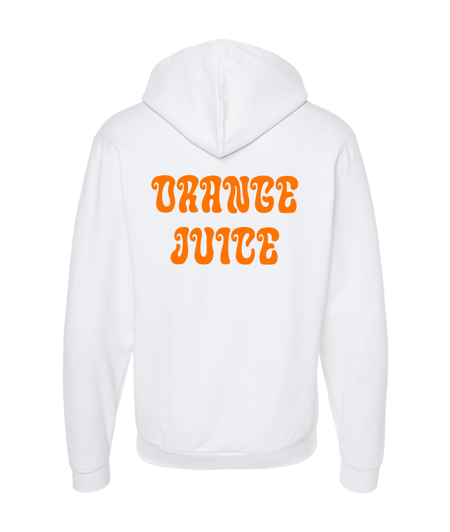 Orange Juice - OJ - White Zip Up Hoodie