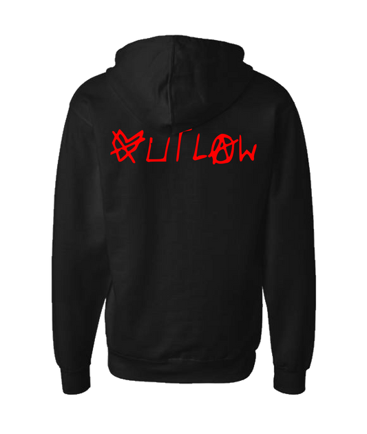 ØUTLAW - Logo - Black Zip Up Hoodie