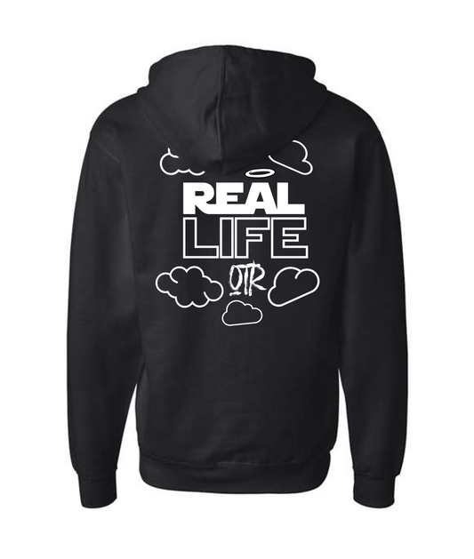 ONLY THE REAL - Real Life - Black Zip Up Hoodie
