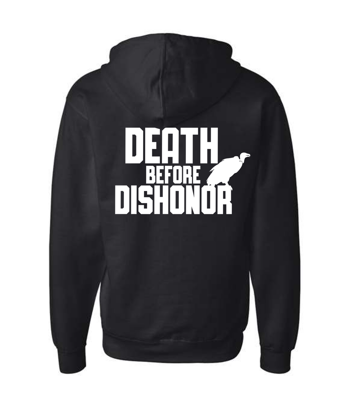 V-ONTRTOP - DEATH BEFORE DISHONOR - Black Zip Up Hoodie
