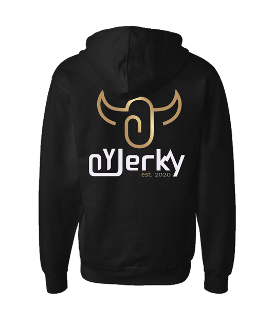 OY Jerky - Primary Logo Color - Black Zip Up Hoodie
