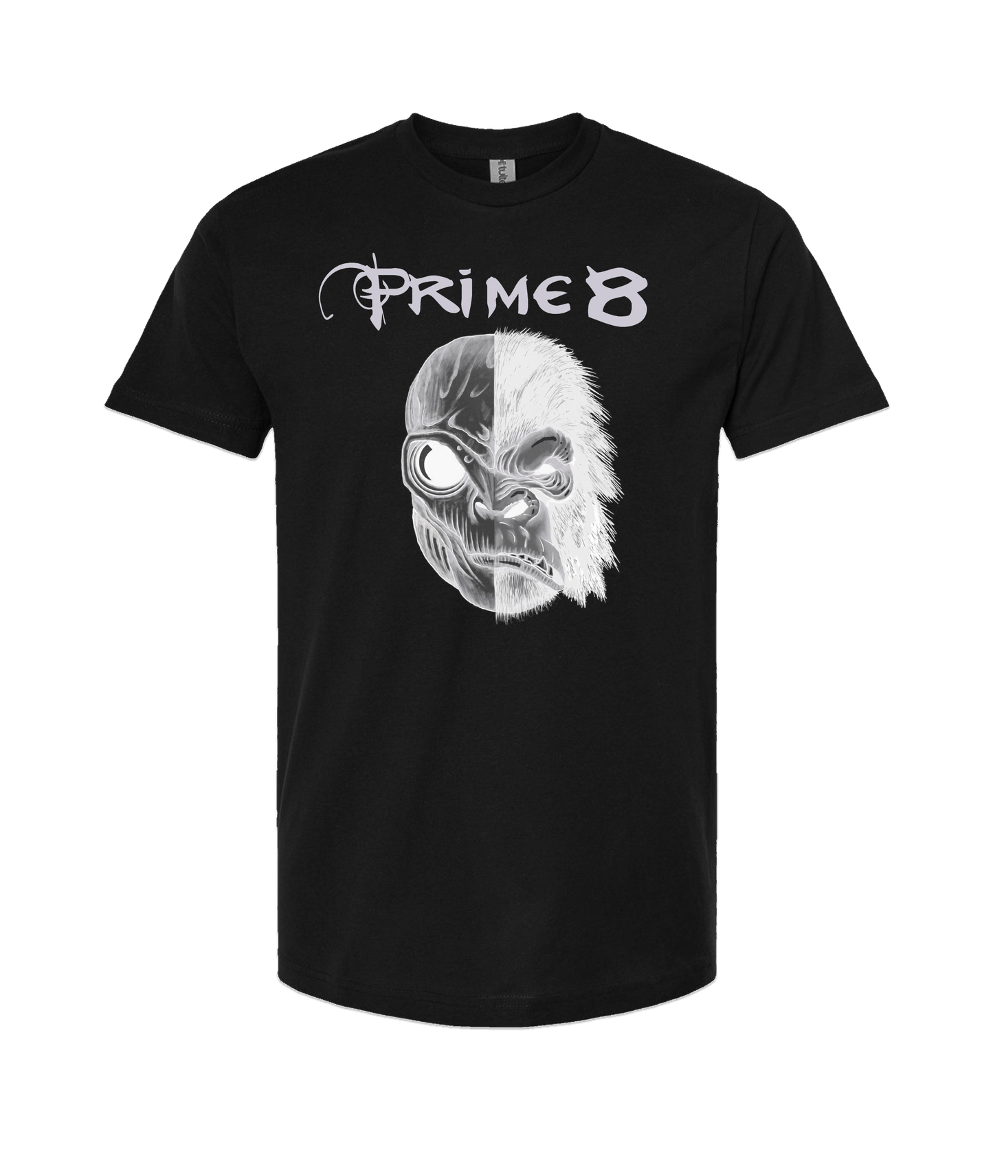Prime 8 - Half Alien Half Monkey - Black T Shirt