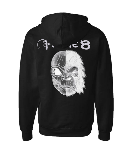 Prime 8 - Half Alien Half Monkey - Black Zip Up Hoodie