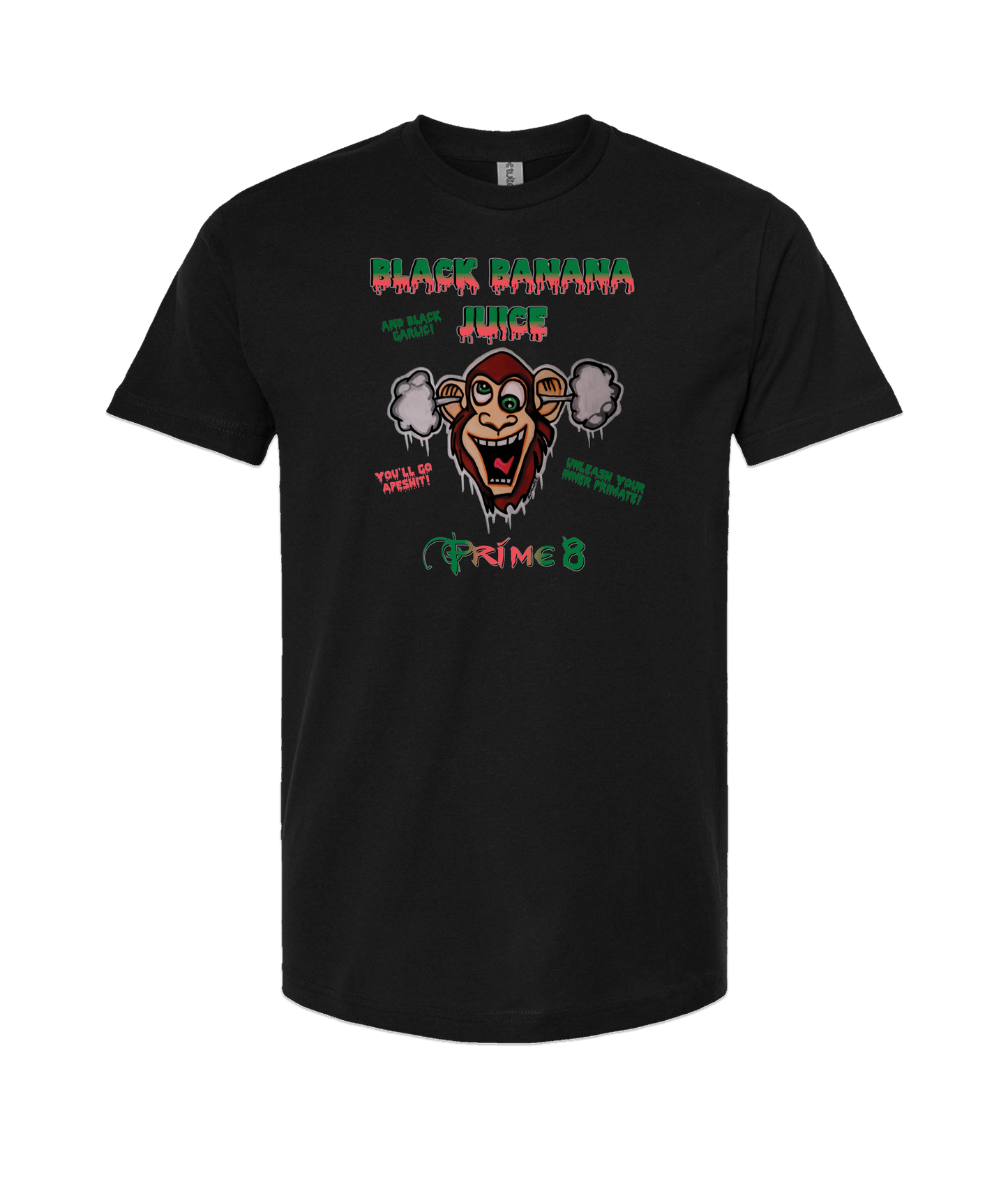 Prime 8 - Black Banana Juice - Black T-Shirt