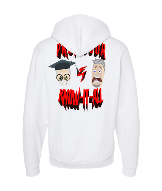 Professor and Know it All - Logo - White Zip Up Hoodie