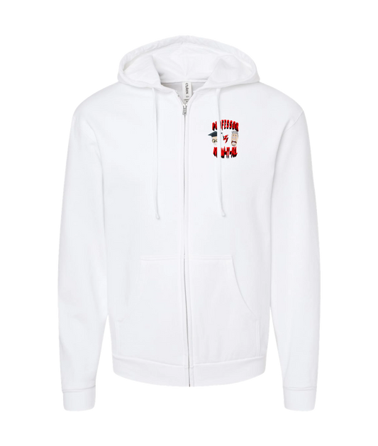 Professor and Know it All - Logo - White Zip Up Hoodie