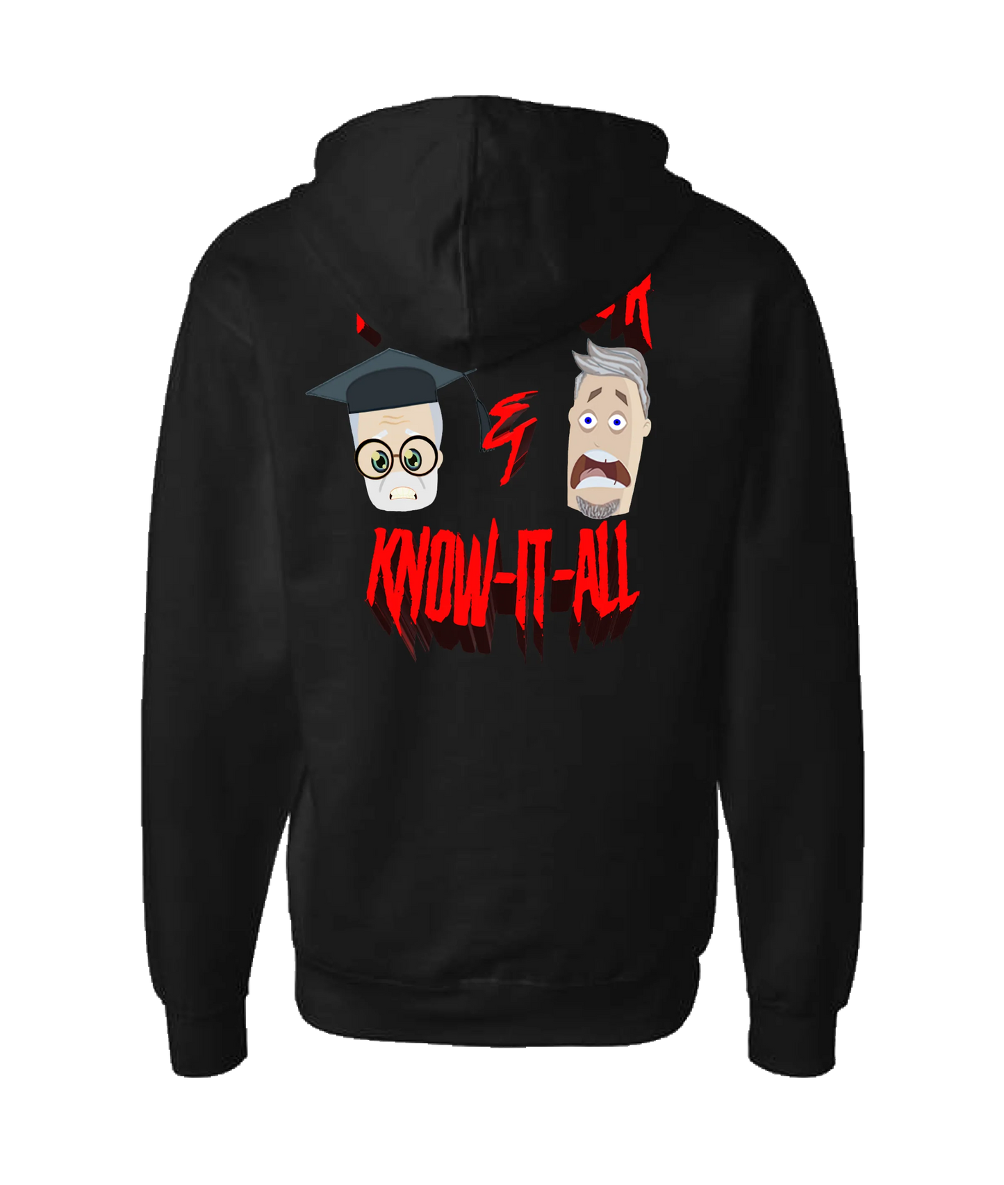 Professor and Know it All - Logo 2 - Black Zip Up Hoodie