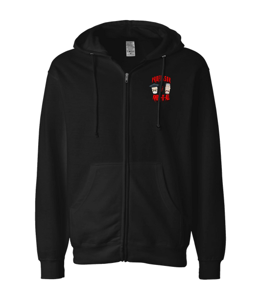 Professor and Know it All - Logo 2 - Black Zip Up Hoodie