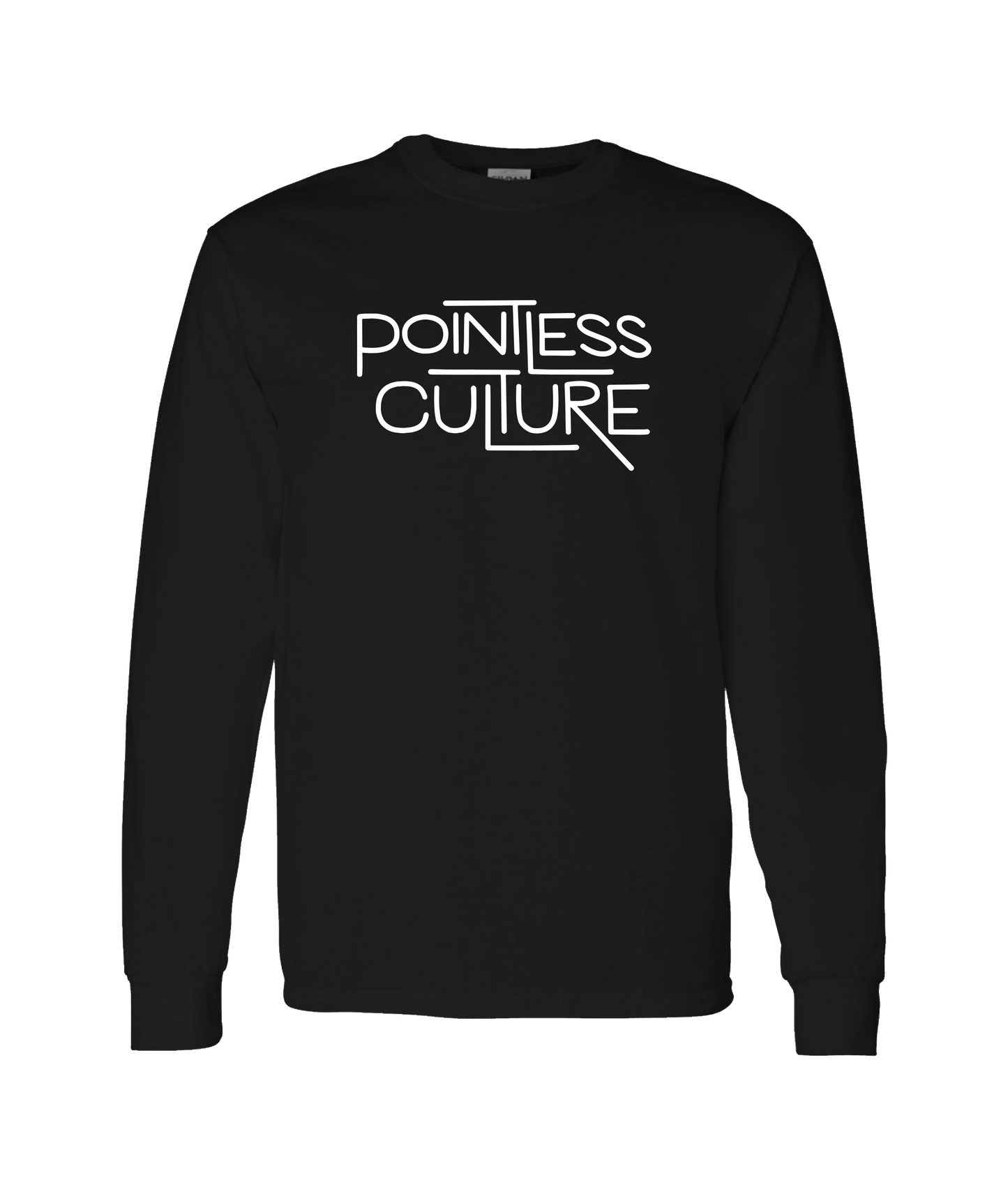 V-PCBTOP - Pointless Culture - Black Long Sleeve T