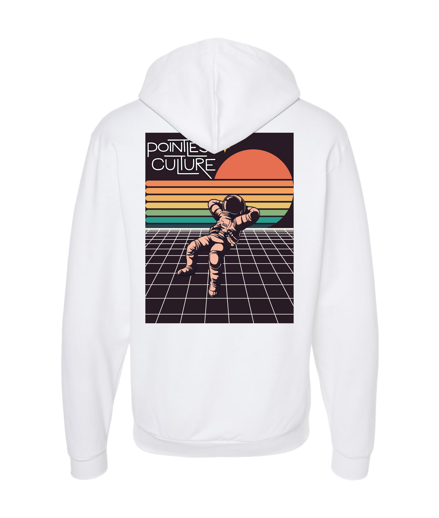 Pointless Culture - PC Astronaut - White Zip Up Hoodie