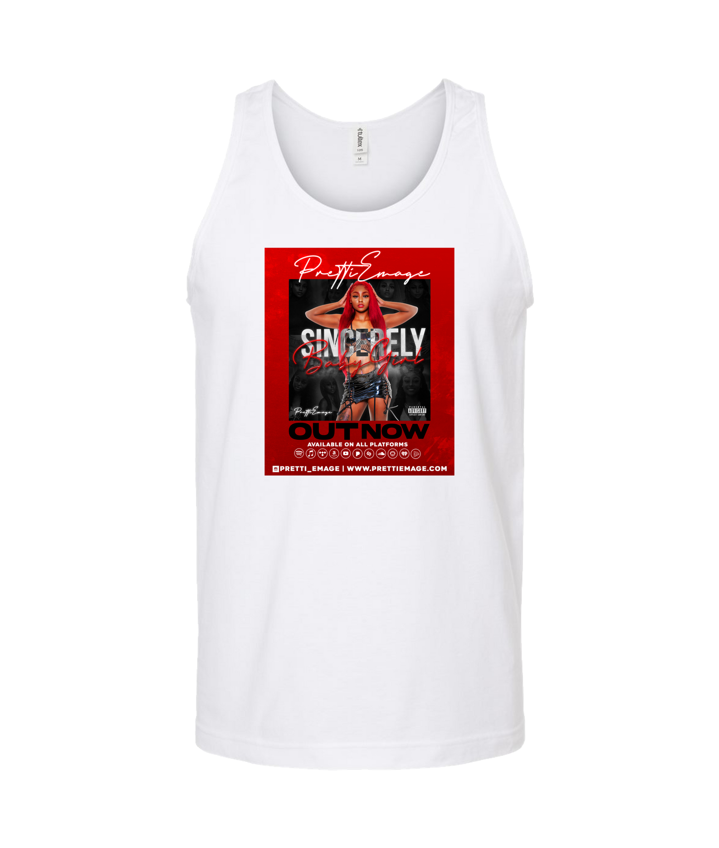 Pretti Emage - Sincerely Baby Girl - White Tank Top