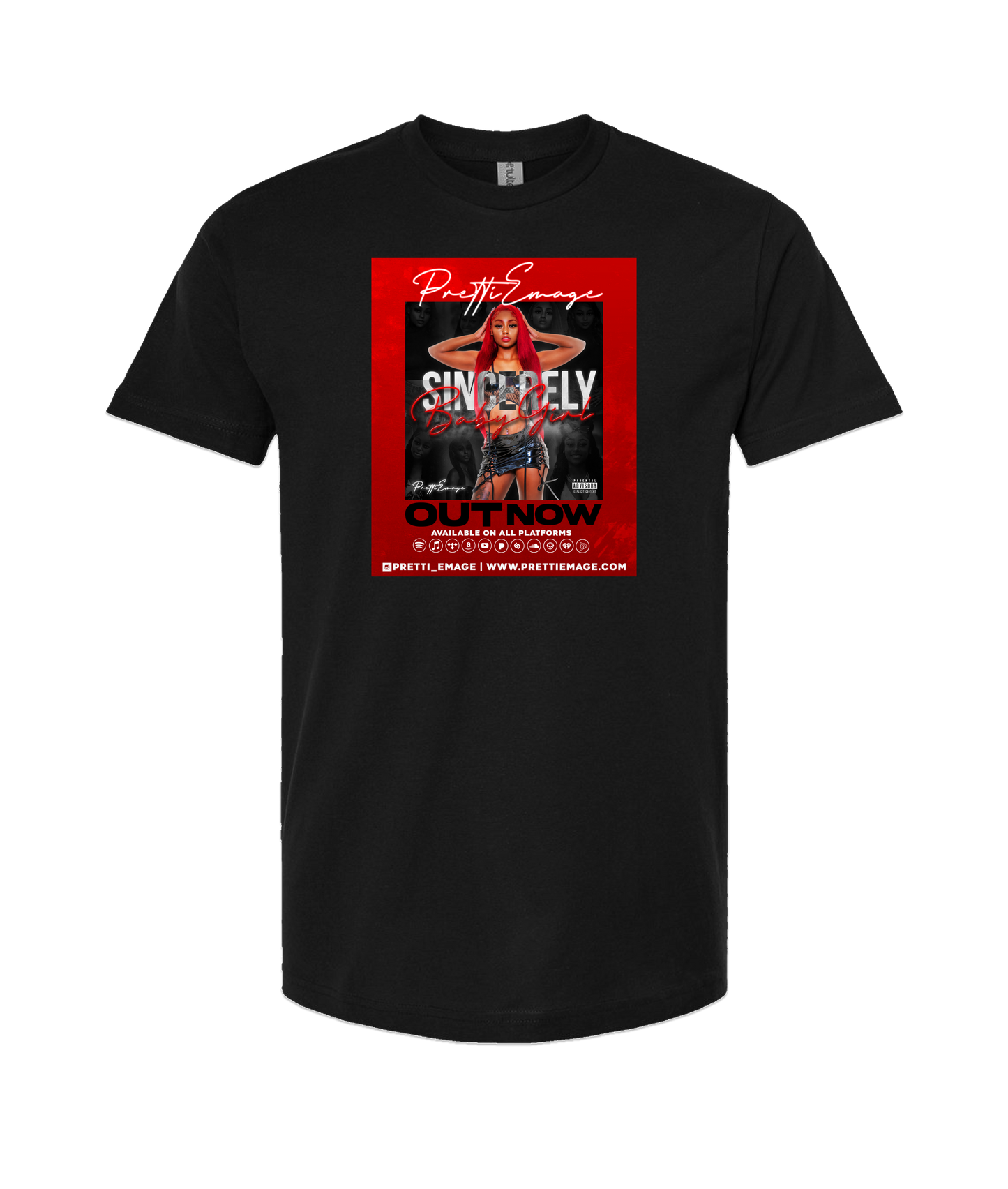 Pretti Emage - Sincerely Baby Girl - Black T Shirt