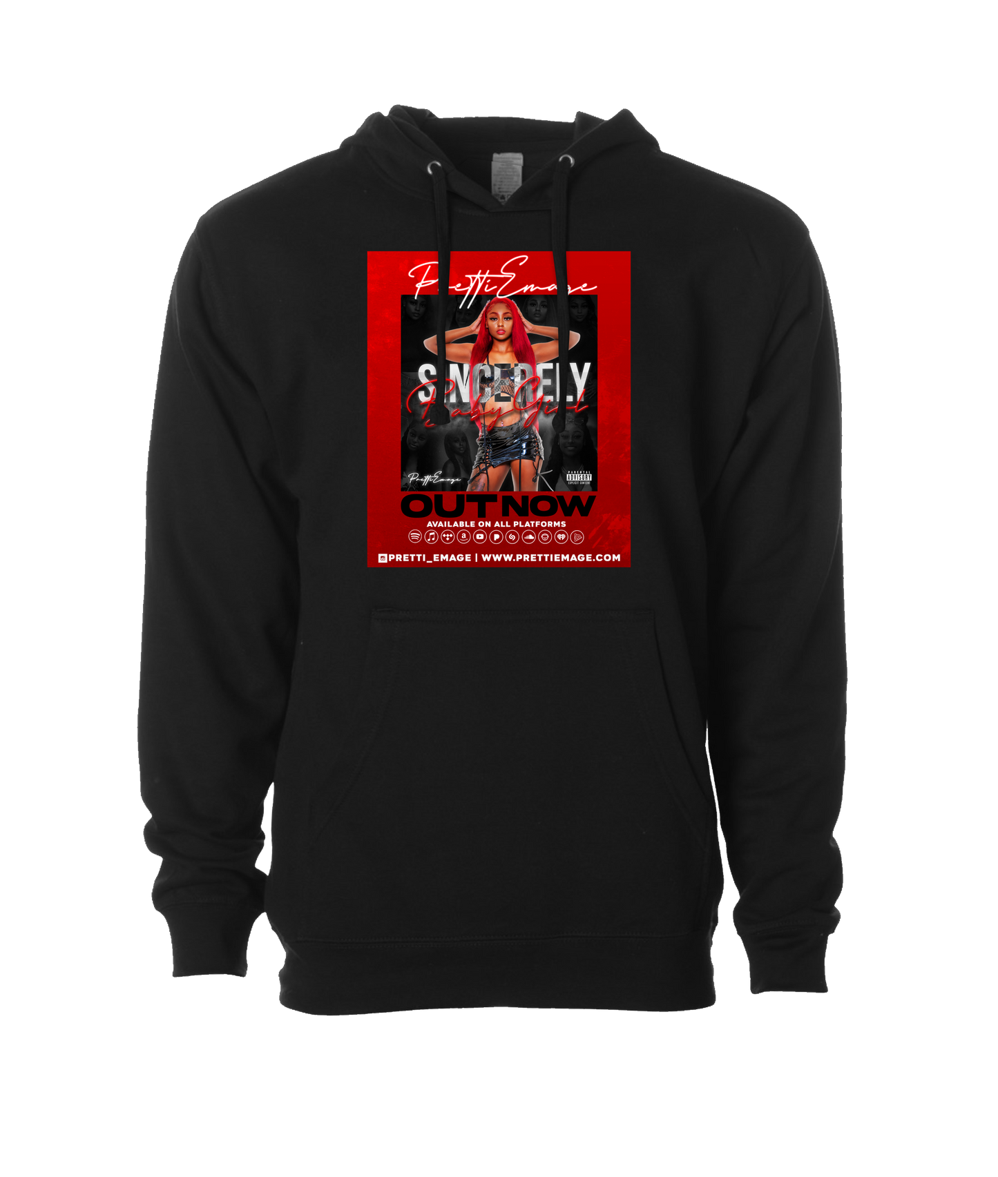Pretti Emage - Sincerely Baby Girl - Black Hoodie
