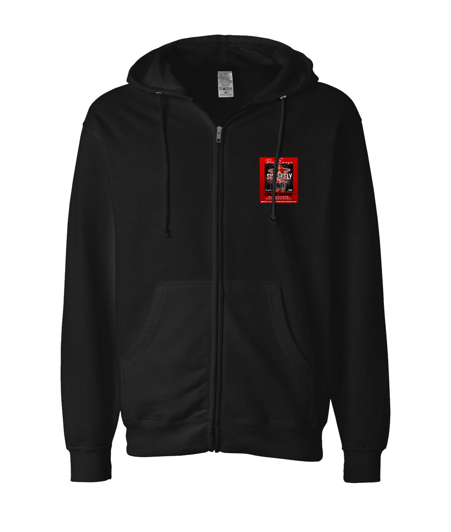 Pretti Emage - Sincerely Baby Girl - Black Zip Up Hoodie