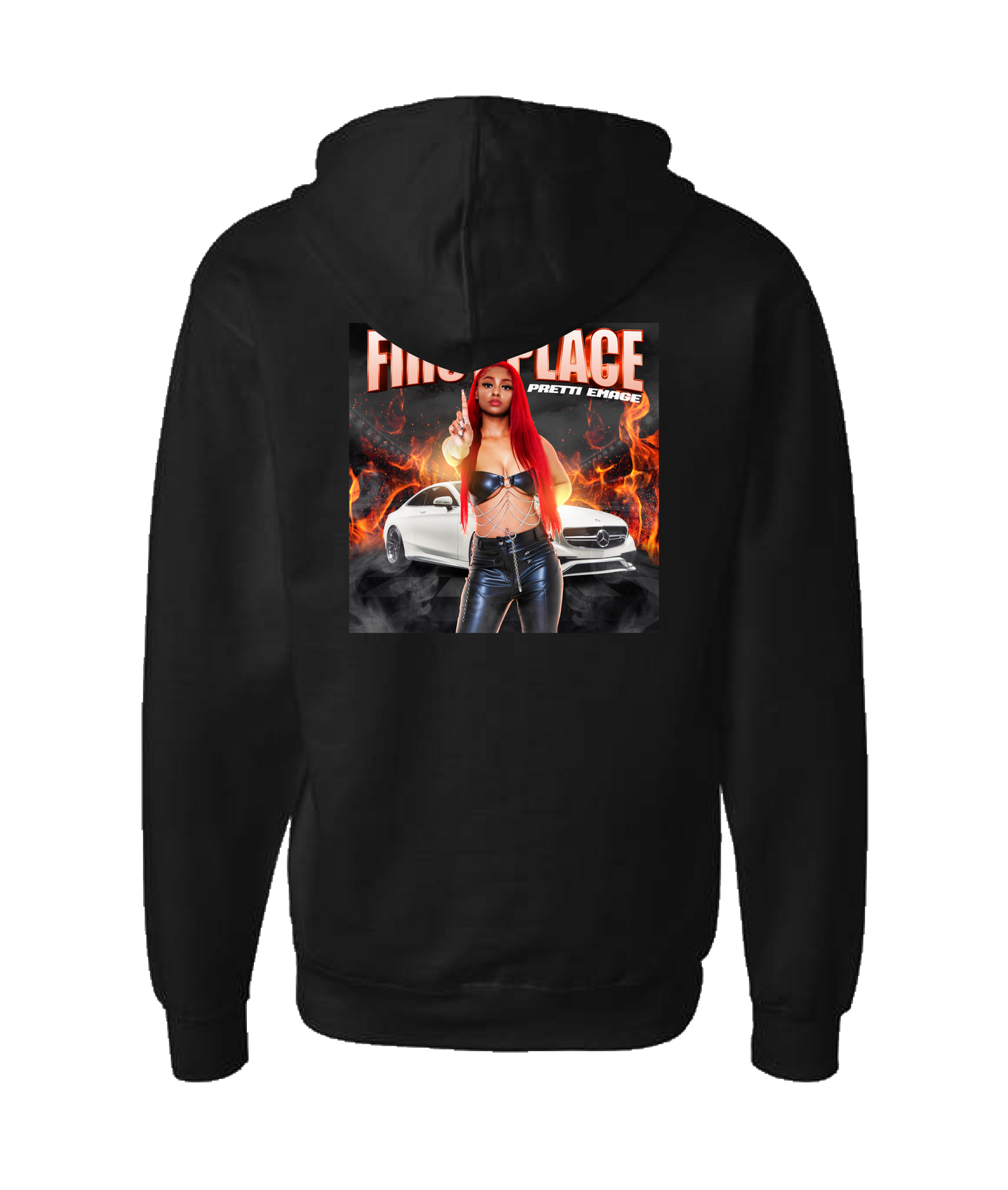 Pretti Emage - First Place - Black Zip Up Hoodie