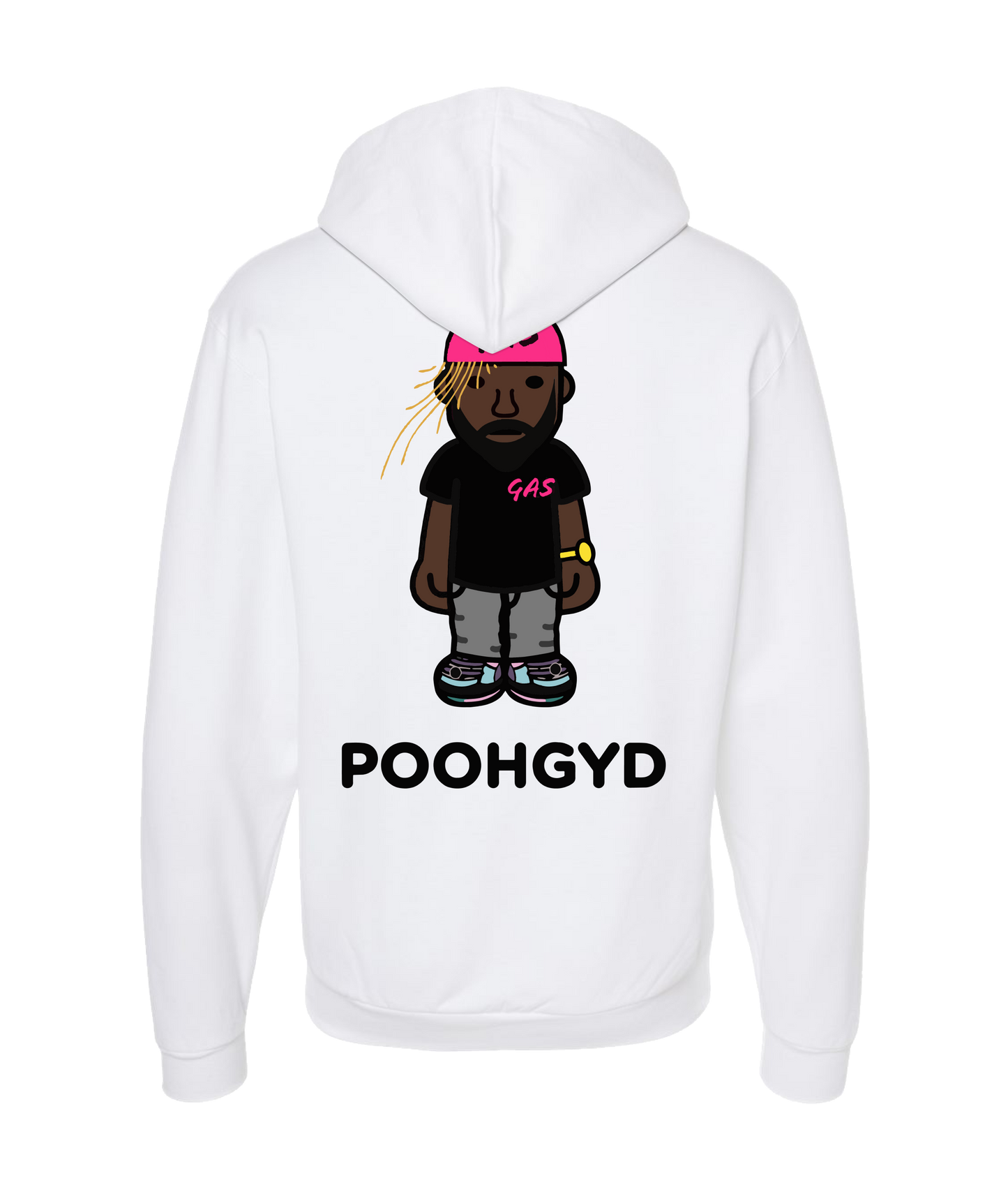 Pooh Gyd - GAS - White Zip Up Hoodie