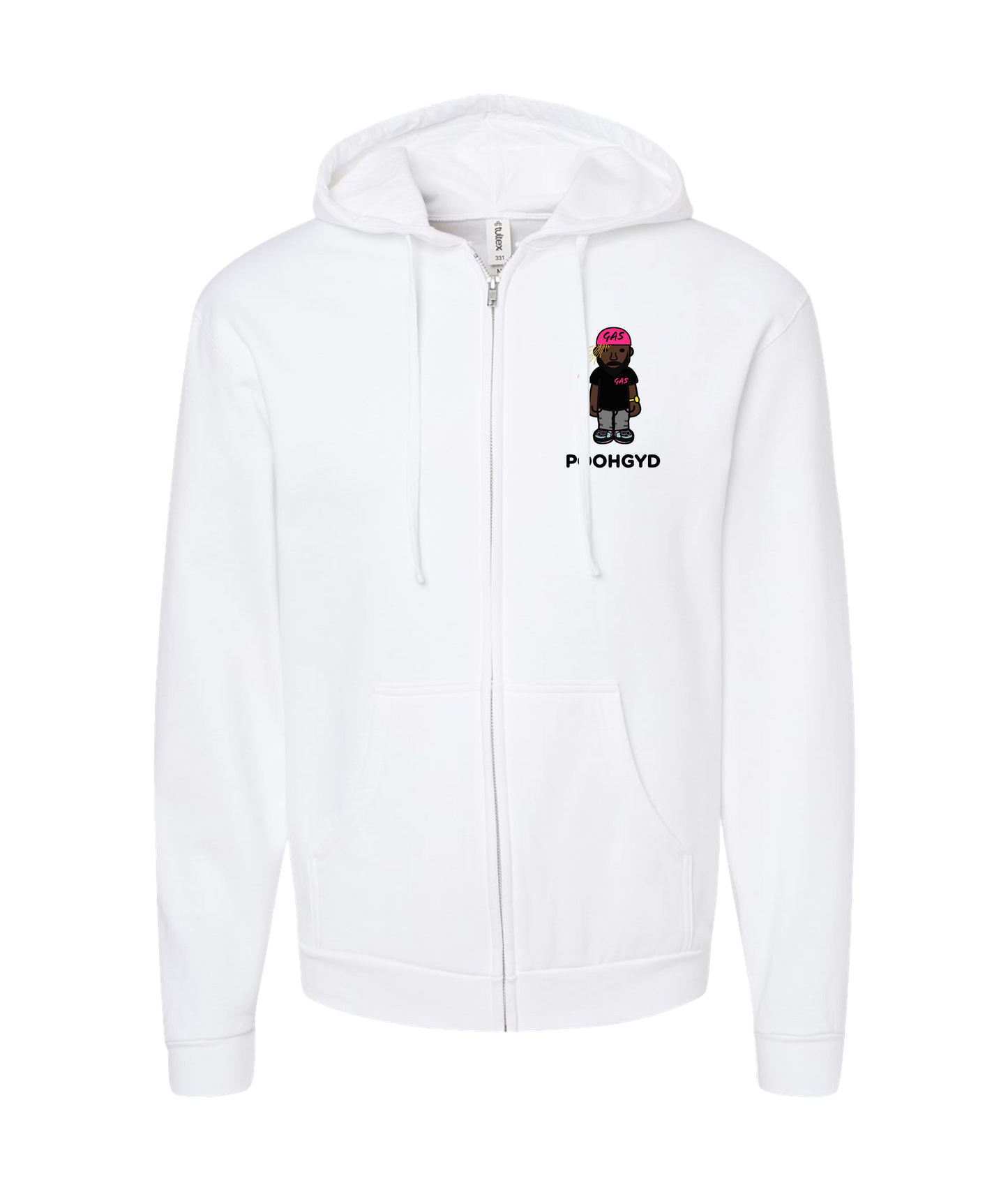 Pooh Gyd - GAS - White Zip Up Hoodie