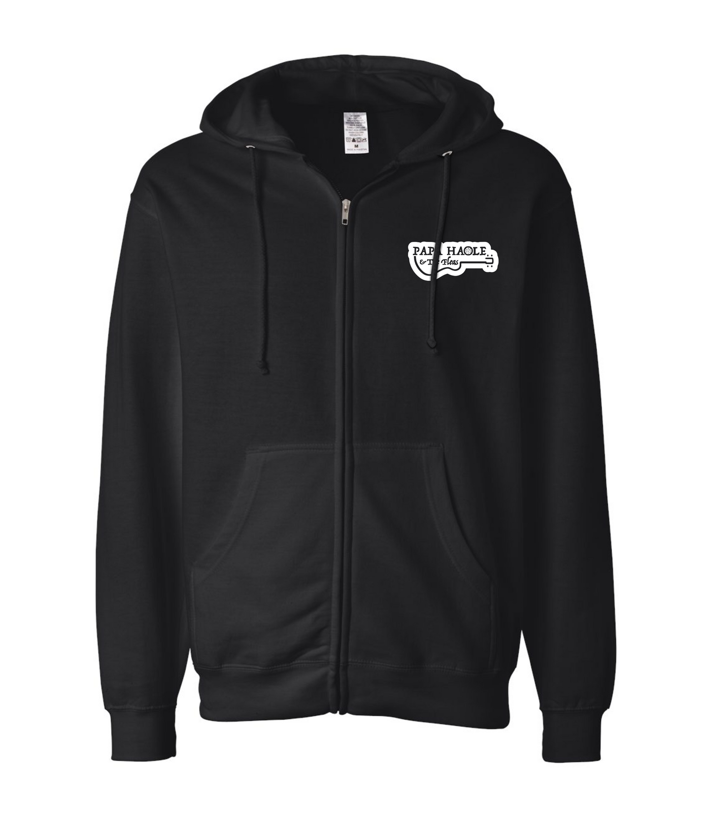 Papa Haole & The Fleas - Logo - Black Zip Hoodie