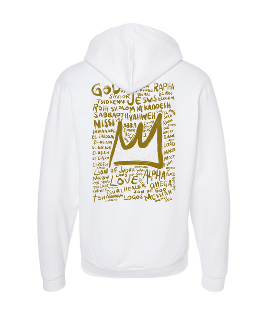 V-PHWTOP - Worshipnight - White Zip Up Hoodie
