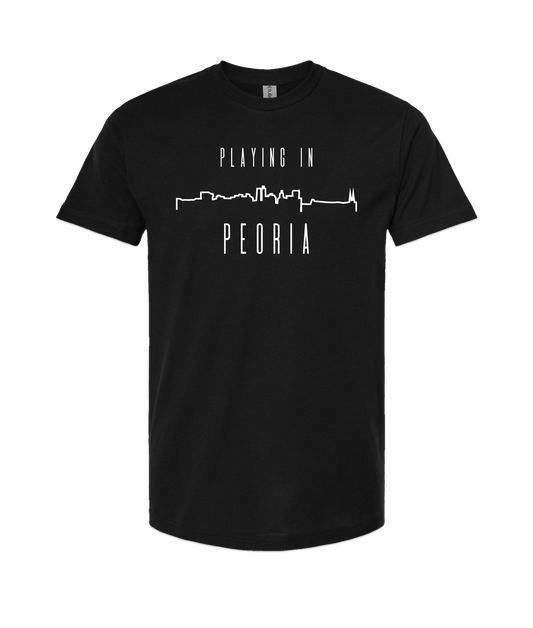 Playing in Peoria - Logo - Black T-Shirt