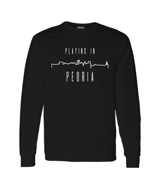 Playing in Peoria - Logo - Black Long Sleeve T