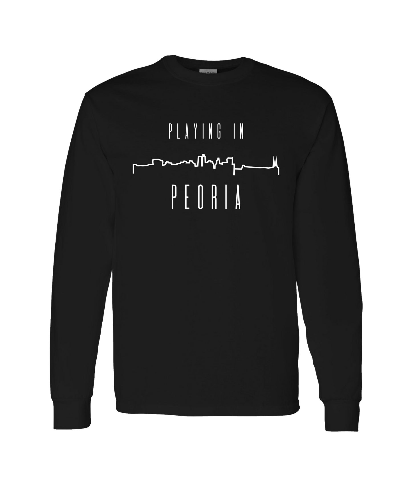 Playing in Peoria - Logo - Black Long Sleeve T