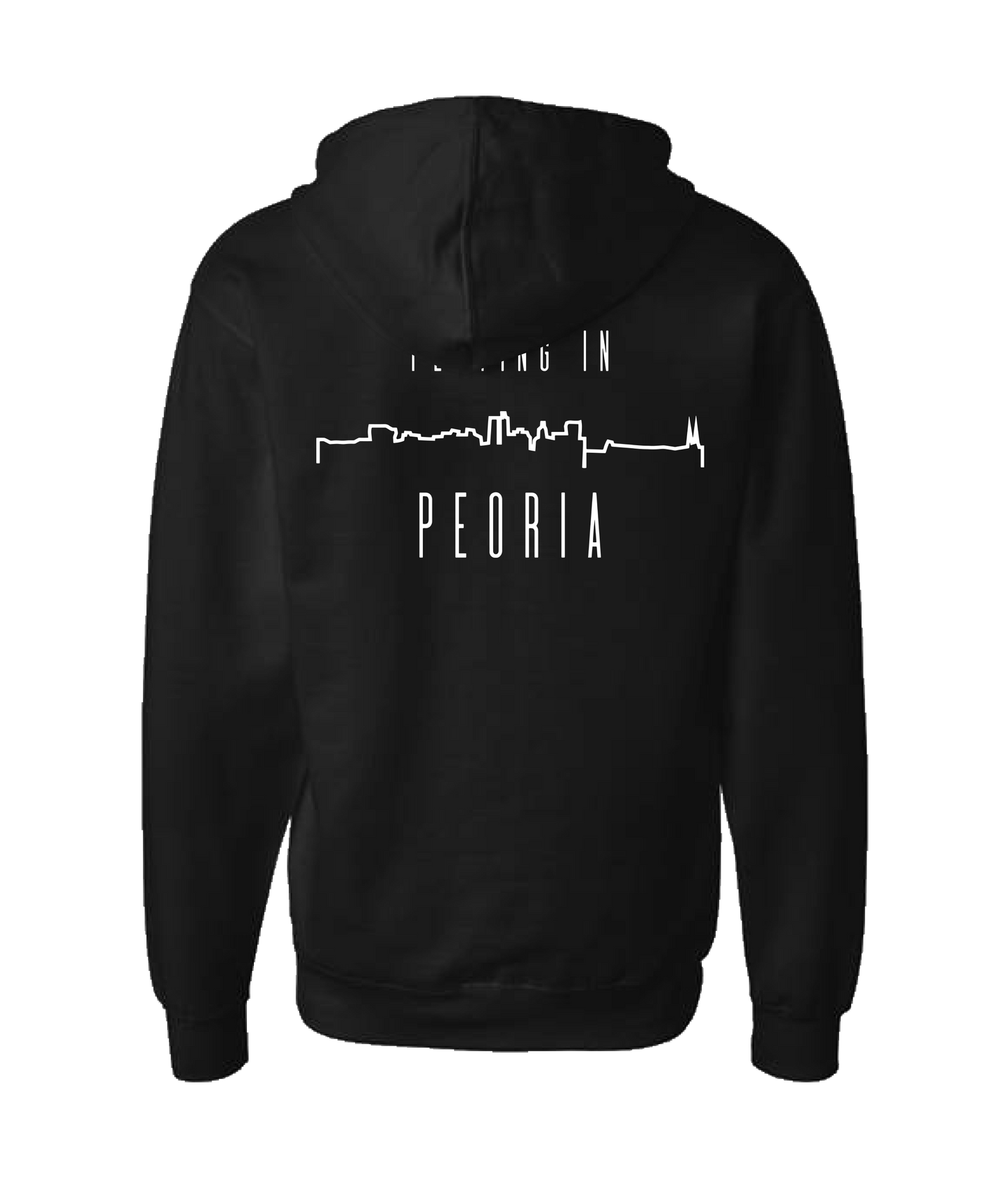 Playing in Peoria - Logo - Black Zip Up Hoodie
