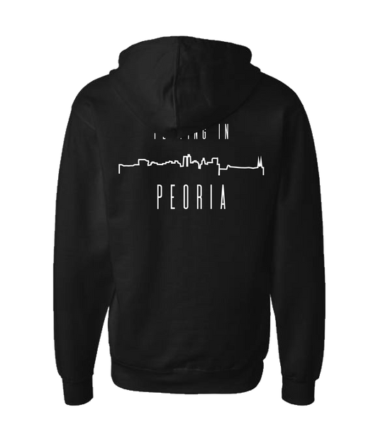 Playing in Peoria - Logo - Black Zip Up Hoodie