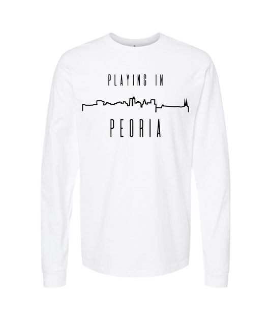 Playing in Peoria - Logo - White Long Sleeve T