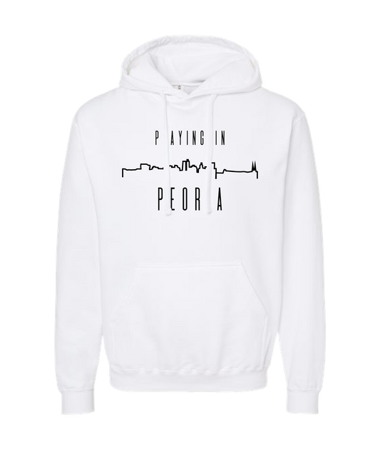 Playing in Peoria - Logo - White Hoodie