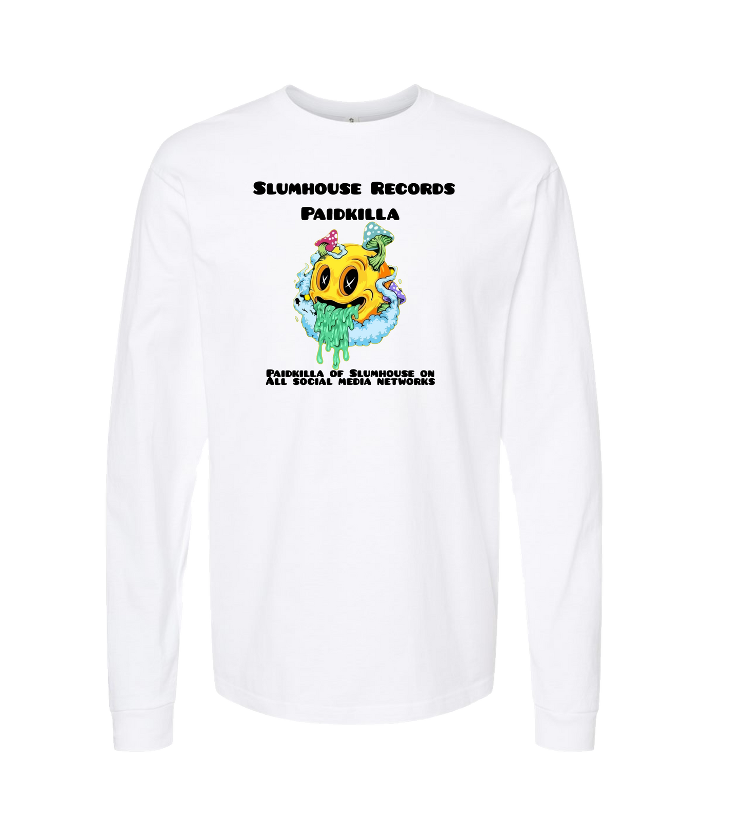 Paidkilla - Slumhouse Records Painkilla - White Long Sleeve T