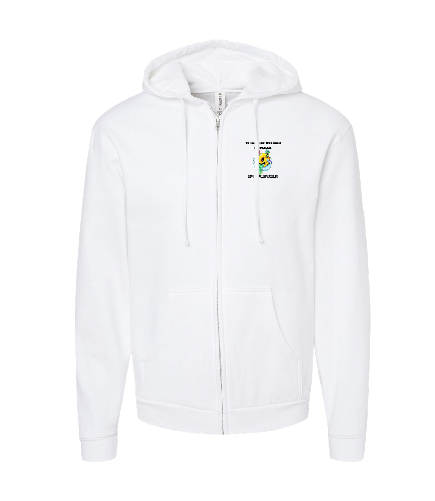 Paidkilla - Slumhouse Records Painkilla - White Zip Up Hoodie