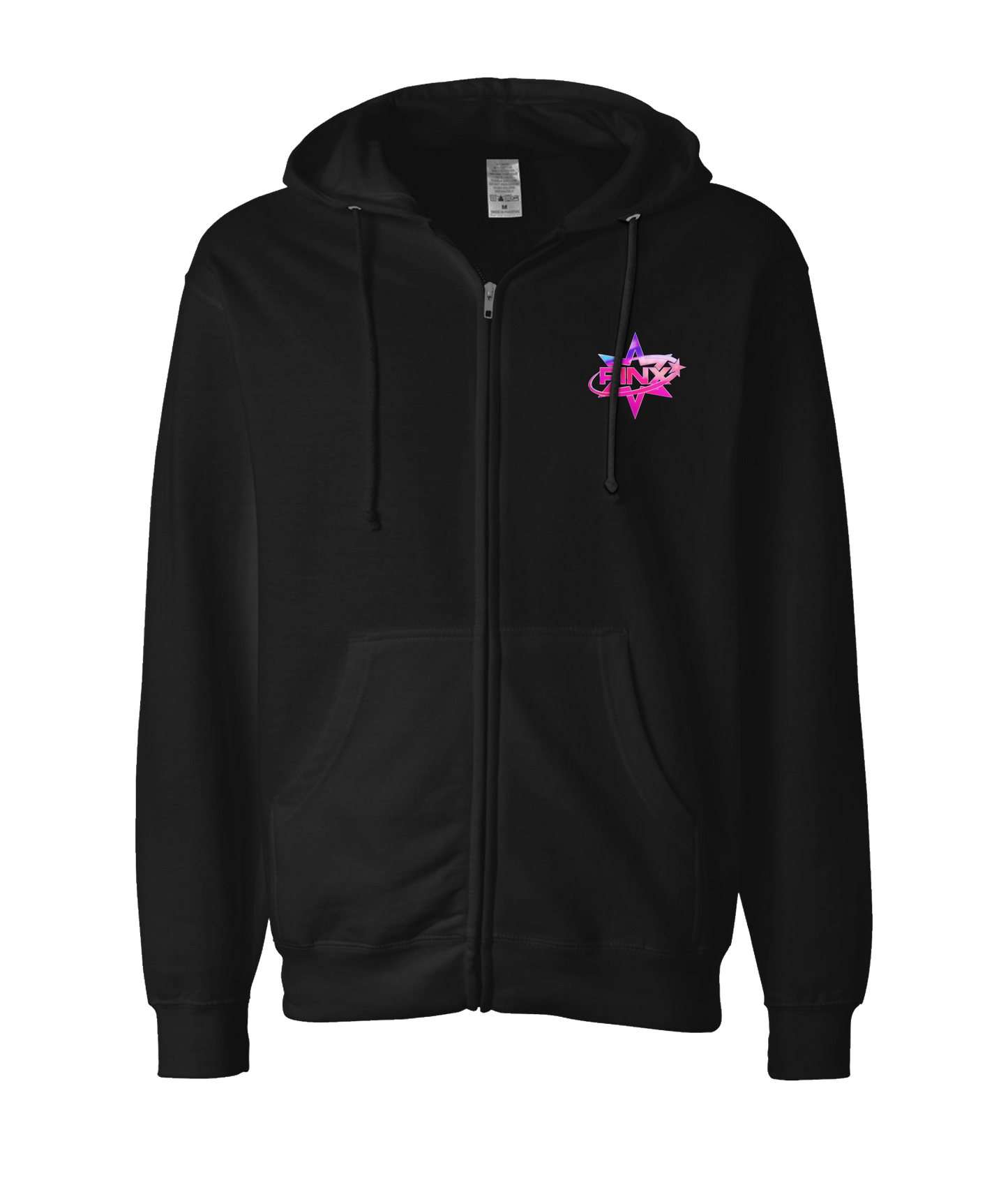 Pinx - Star Logo - Black Zip Up Hoodie