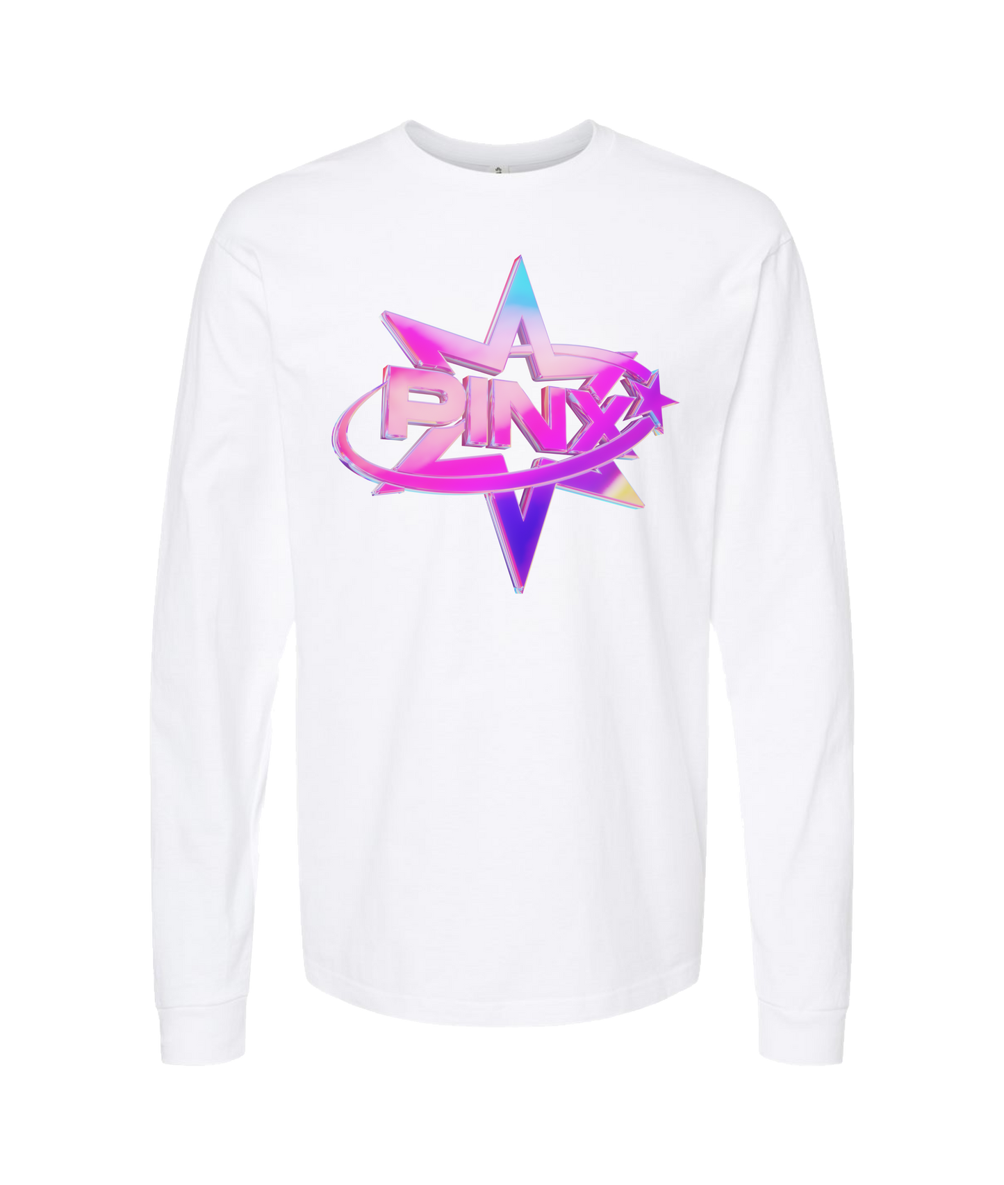 Pinx - 3D Star - White Long Sleeve T