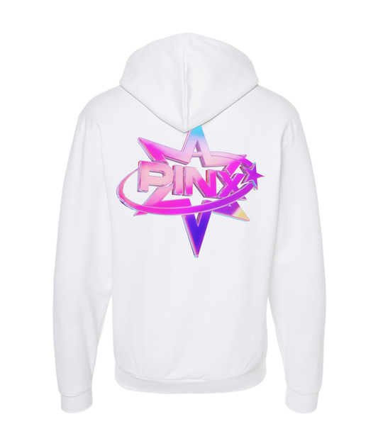 Pinx - 3D Star - White Zip Up Hoodie