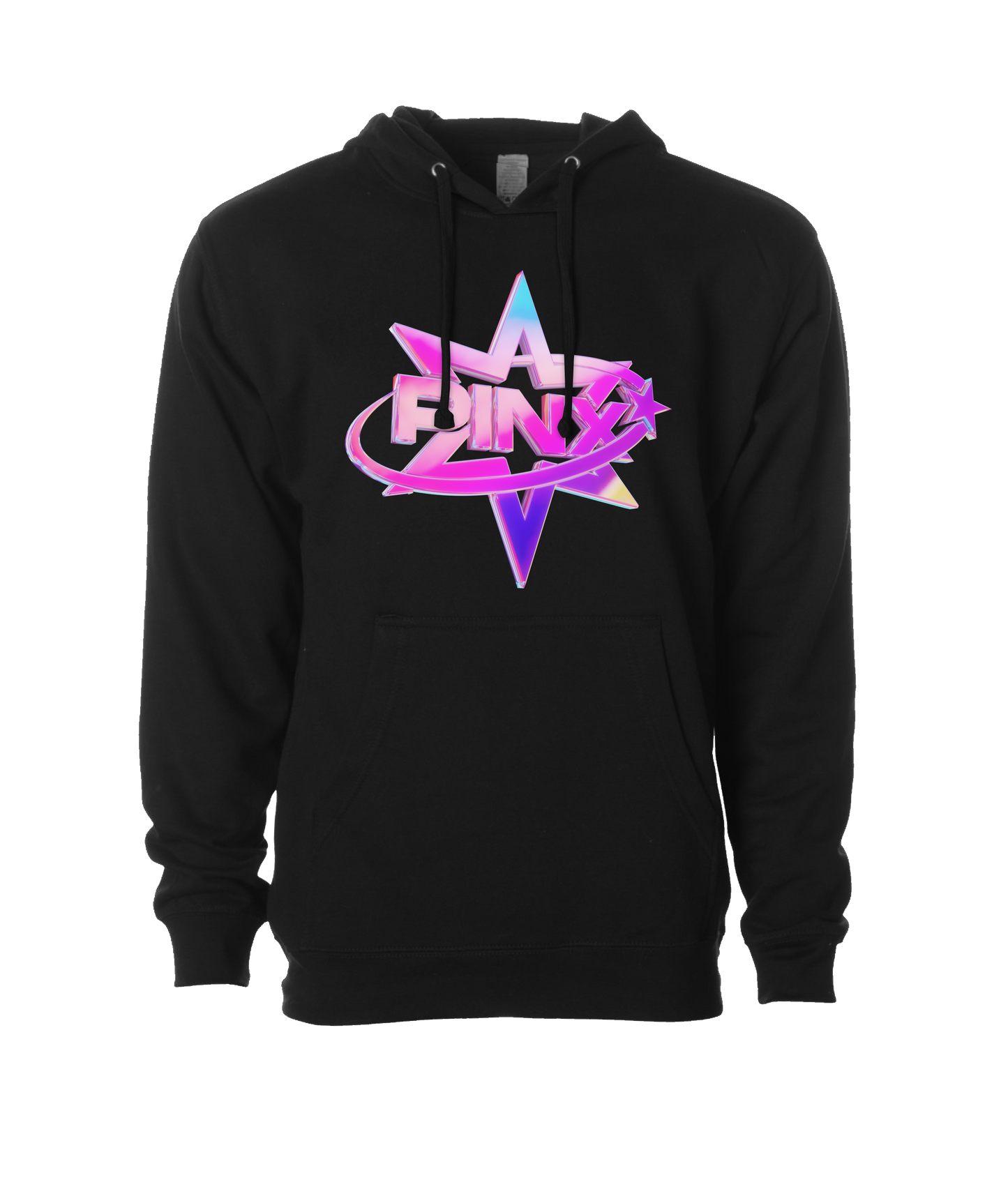 Pinx - 3D Star - Black Hoodie