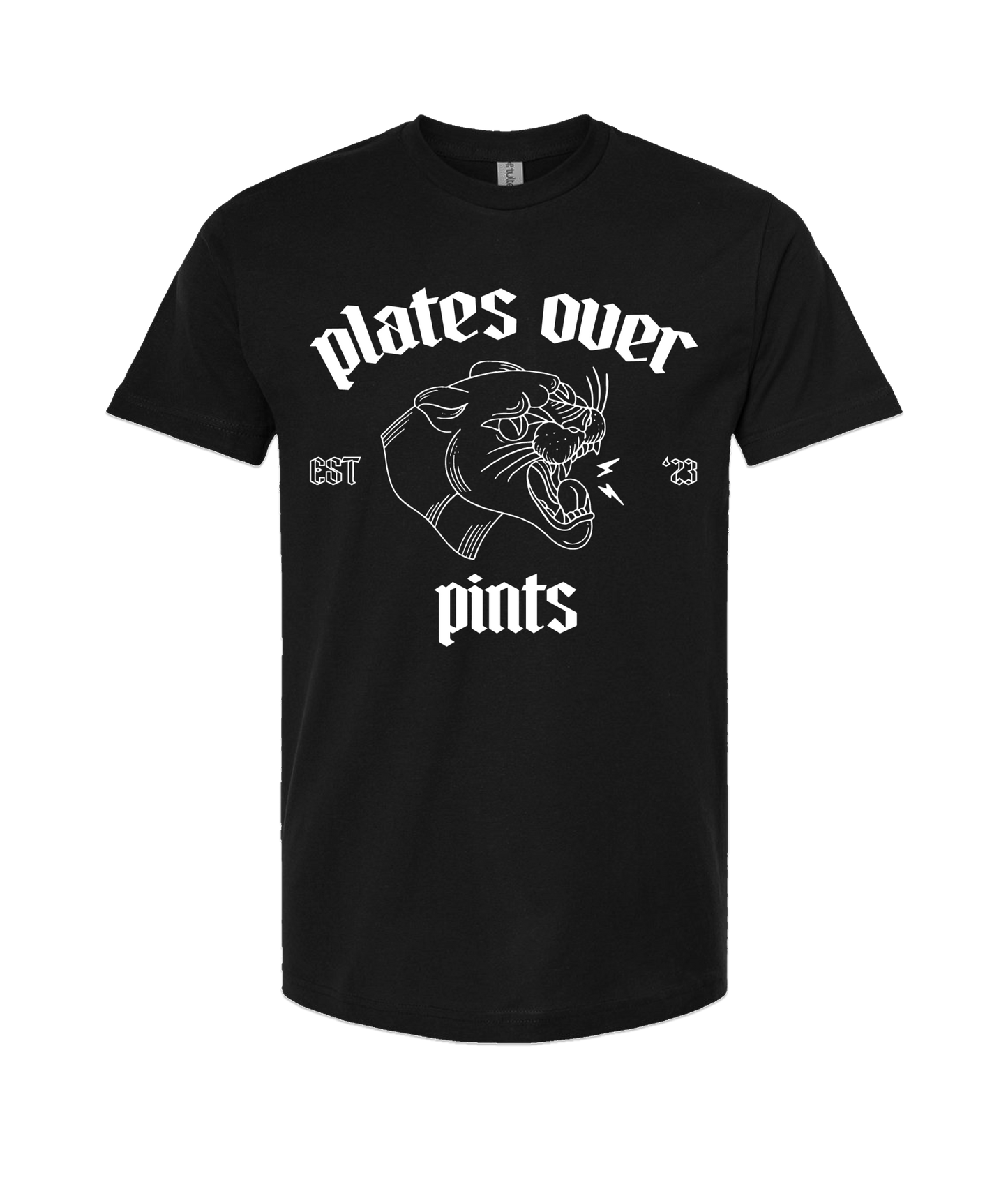 Plates Over Pints - LOGO 1 - Black T-Shirt