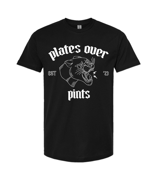 Plates Over Pints - LOGO 1 - Black T-Shirt