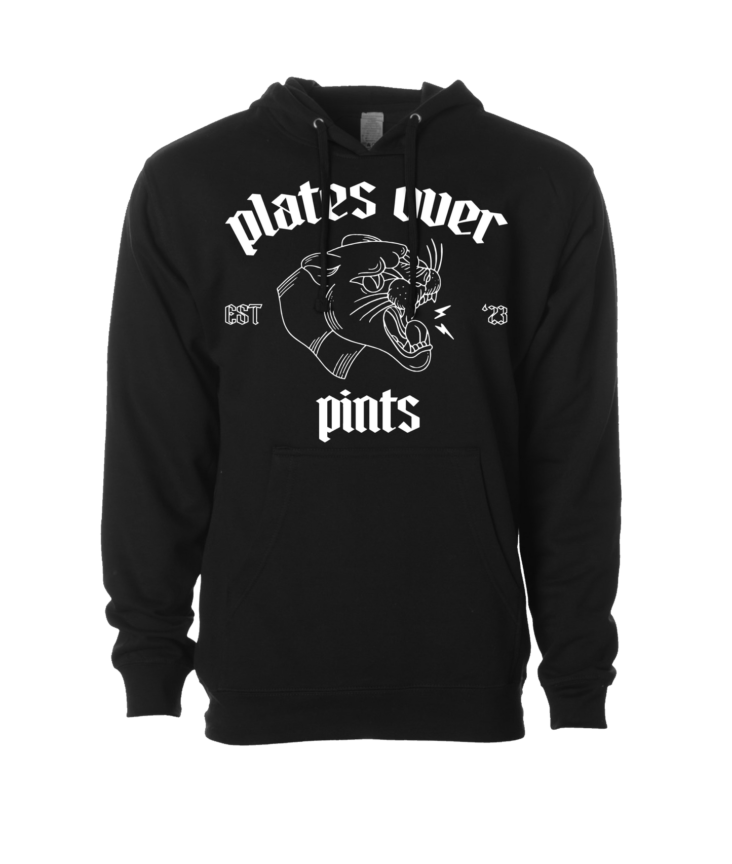 Plates Over Pints - LOGO 1 - Black Hoodie