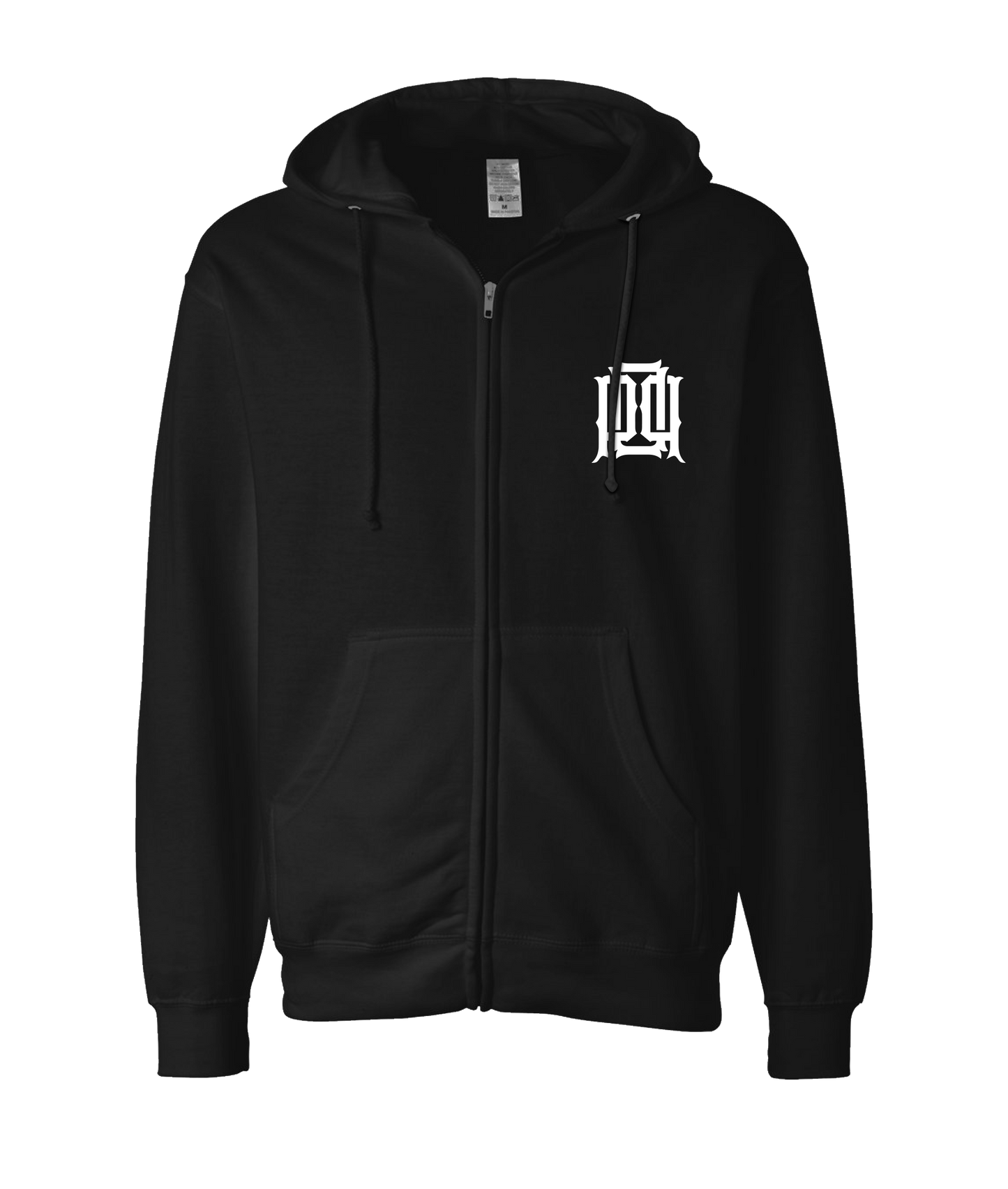 Plates Over Pints - LOGO 2 - Black Zip Up Hoodie