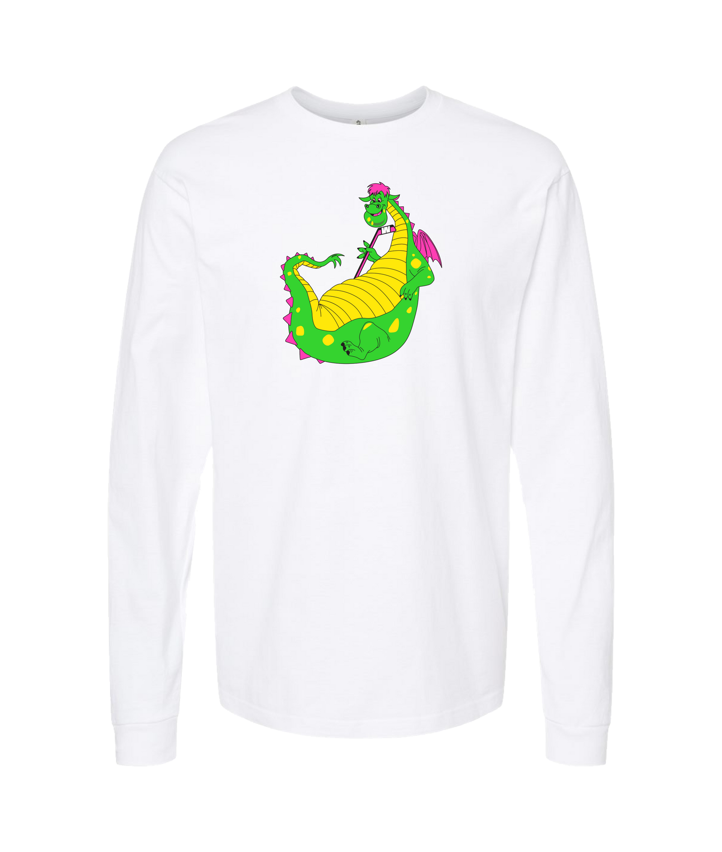 Puff Puff Passers Hockey - Puff the Hockey Dragon - White Long Sleeve T